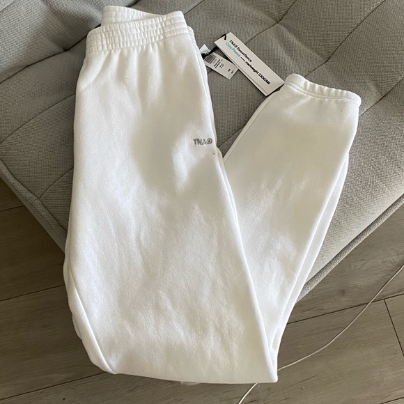 TNA Pants - TNA cozy perfect sweatpants white